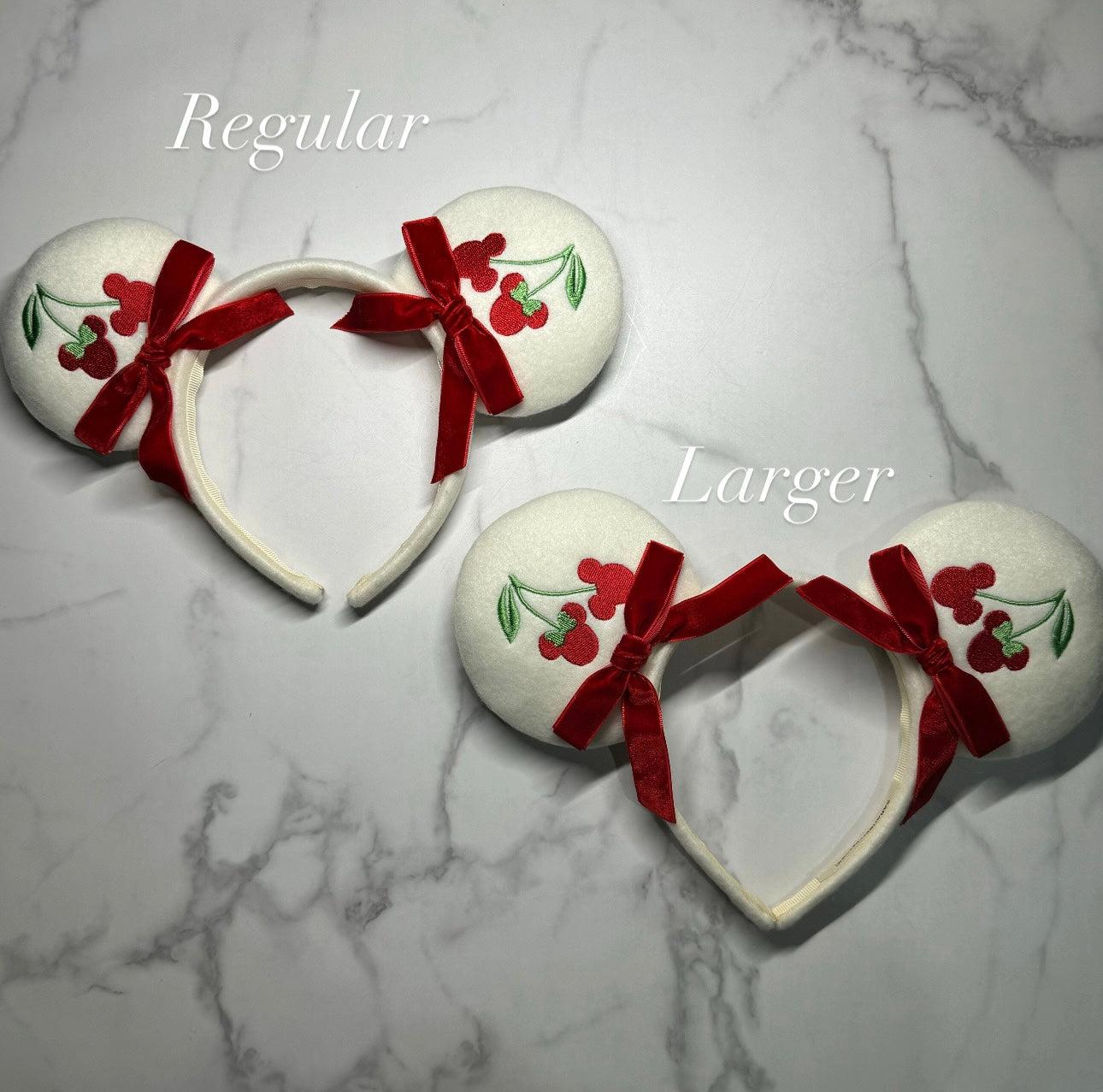 Embroidered Cherry Mouse Ears