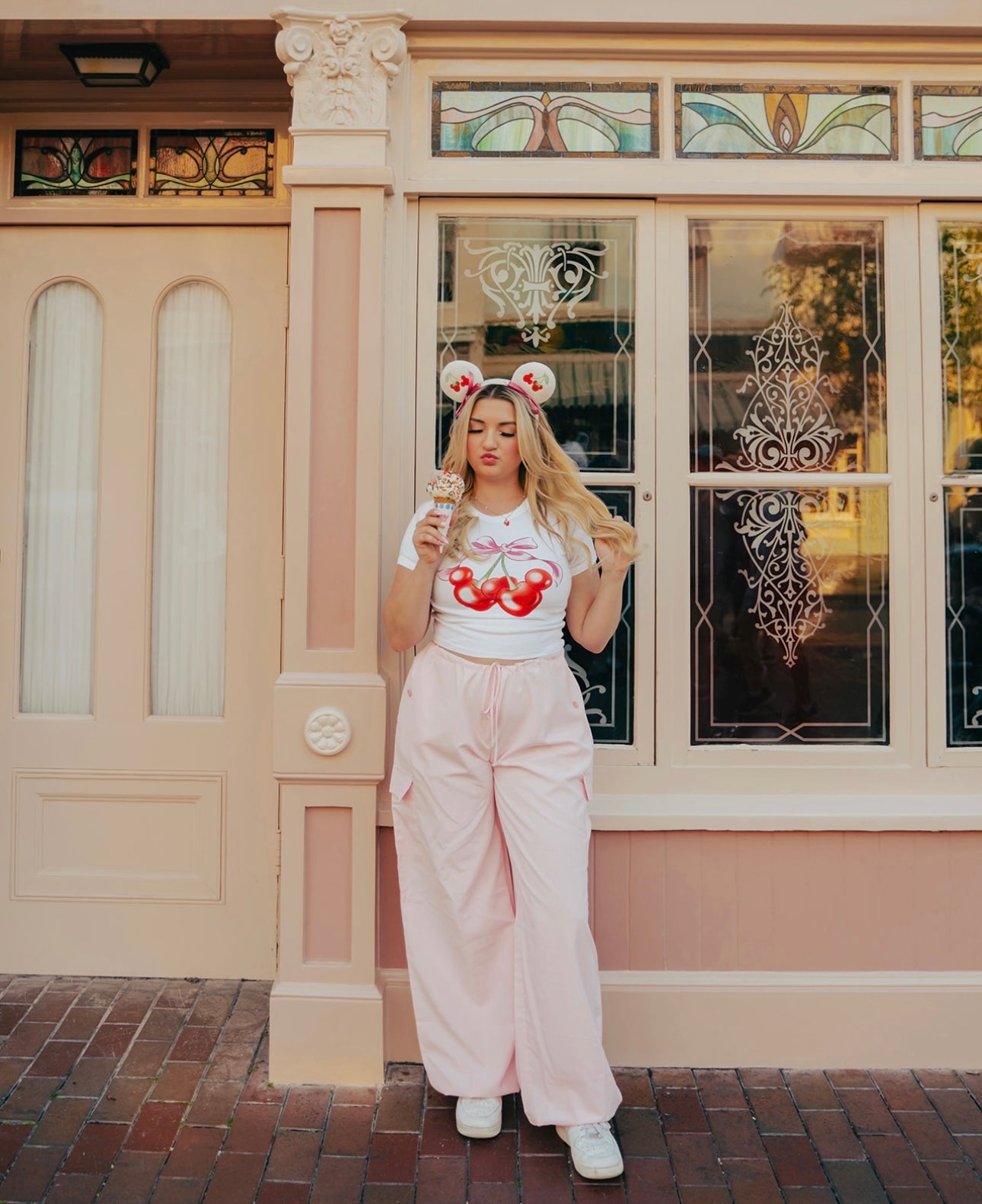 Embroidered Cherry Mouse Ears