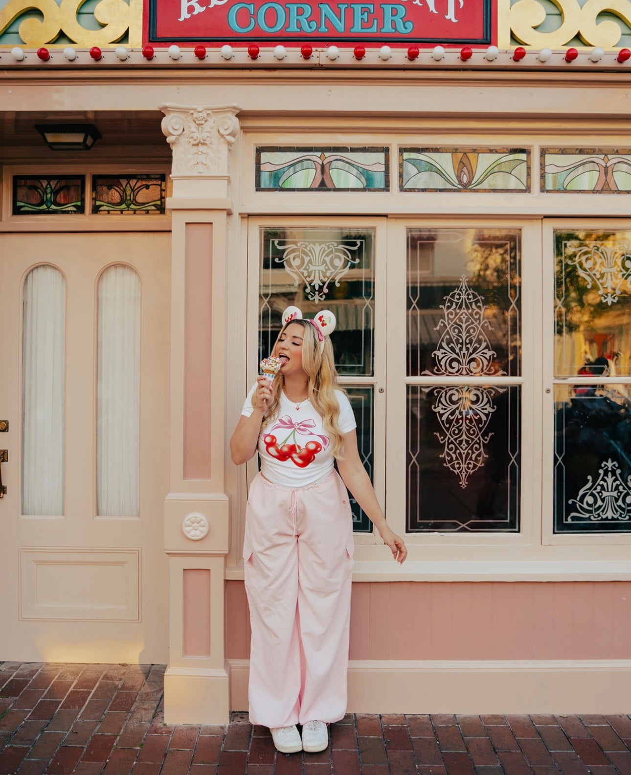 Embroidered Cherry Mouse Ears